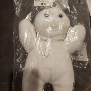 NIP Dakin Poppin' Fresh Pillsbury Doughboy 25th birthday doll.